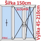 Trojkdl Okna FIX + O + OS (Sloupek) - ka 150cm
